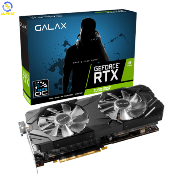 VGA GALAX GeForce RTX 2080 SUPER EX (1 Click OC) 8GB GDDR6 BLACK (28ISL6MDU9EX)